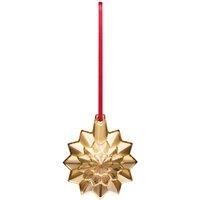 Noel Plaquette 2019 Crystal Snowflake Annual Christmas Ornament Gold
