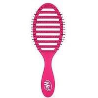 Wet Brush Speed Dry Detangler (Pink)- Ergonomic, Heat Flex Bristles, Blow Dry, Detangling Knots, Snag Anti-Static Brush for All Hair Type