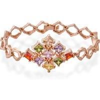 Diamond-Shaped Gemstone Bracelet - Rose Gold Plated!