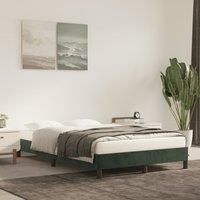 Bed Frame without Mattress Dark Green 120x190 cm Small Double Velvet