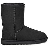 UGG Men/'s Classic Short Classic Boot, Black, 10 UK