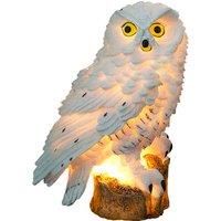 Owl Solar Powered Lawn Lamp - 2 Colour Options - White