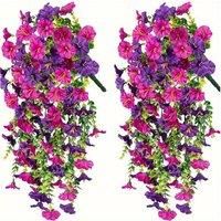 2 Pieces Of Artificial Hanging Flowers - 8 Colours!