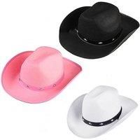 Western Studded Leather Cowboy Hat - 4 Colours
