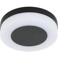 Sytmhoe Waterproof Outdoor Patio Entrance Door Ceiling Light 18W 2700-6500K Dimmable with Remote Control and Application, Aluminium 230V Outdoor Wall Lights Led Garage Balcony Light