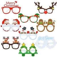 9-Piece Set Of Christmas Themed Glasses