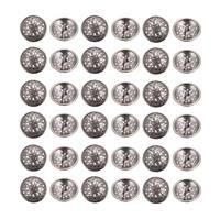 Milisten Metal Round Flat Buttons Coats Buttons 30pcs Black 25mm