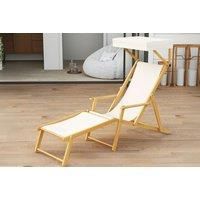 Outdoor Chaise Lounge Chair With Adjustable Canopy & Footrest