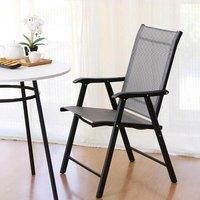 4/6 Seater Glass Garden Table with Parasol Hole