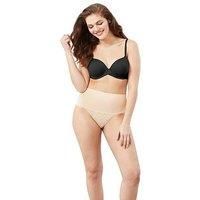 Maidenform Women/'s Tame Your Tummy Shaping Thong with Cool Comfort Waist Shapewear, Transparent/Nude Lace, Medium