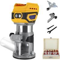 Mellif Cordless Compact Router, Brushless Palm Router Wood Trimmer Tool Compatible with Dewalt 18V