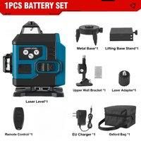 16 Lines Laser Level, 4x360 4D Green Cross Line Professional for Construction, Pulse Mode and Mobile Phone Remote Controller