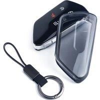 For VW Golf GTI R MK8 ID.3 ID.4 Seat Leon Tarraco Ateca Cupra Born Black Transparent Car Key Fob