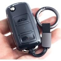 Black Transparent Key Fob Case Cover Keychain For Volkswagen VW Golf MK6 Tiguan Passat B7 Polo MK5
