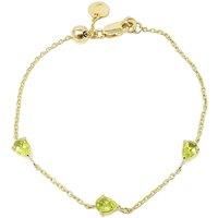 Peridot August Birthstone Minimalist Gold Bracelet