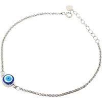 Turkish Evil Eye Friendship Sterling Silver Bracelet