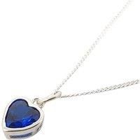 Mini Heart Sapphire September Birthstone Necklace
