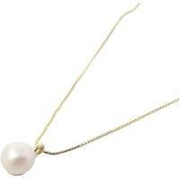 Harfi Women's Minimalist Dainty Natural Pearl Gold Plated Necklace | Size: 18 inches