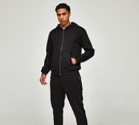 Closure London Relaxed Fit Hooded Full Zip Tracksuit - Black - Size XS