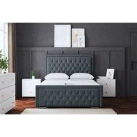 Allegra Upholstered Bed with Optional Ottoman and Mattress - 5 Colours Available