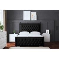Allegra Upholstered Bed with Optional Ottoman and Mattress - 5 Colours Available