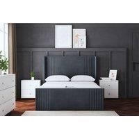 Elara Winged Panel Bed with Optional Ottoman and Mattress - 5 Colours Available