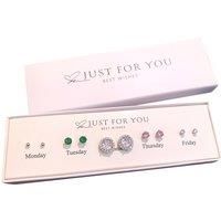 Boutique Days Of The Week Earrings Set In Copper