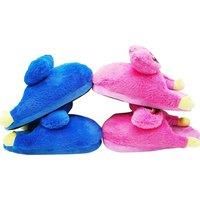 Huggy Wuggy Inspired Plush Slippers - Adults & Kids' Sizes! - Pink