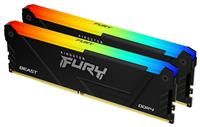 Kingston FURY Beast RGB 16GB 3200MT/s DDR4 CL16 DIMM (Kit of 2) Computer Memory KF432C16BB2AK2/16