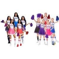 Cheerleader Costume Set - Kids & Adult Sizes, 5 Colours