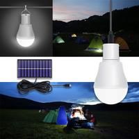 LED Solar Light Bulb Outdoors Waterproof Camping Beach Tent Solar Lamp Energy Saving Garden