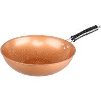 Non Stick Copper Wok Frying Pan Deal - Large 30Cm Size