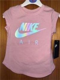 NIKE AIR T-shirt Girls Top Pink New Tags Age 2 Years Age 24 Months Short Sleeved