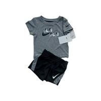 Nike JUST DO IT Grey baby boy T Shirt Black Shorts 2pc Set size 9 12 months NWT