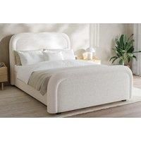 Upholstered Olivia Boucl Luxury Off-White Bed Frame - 5 Sizes