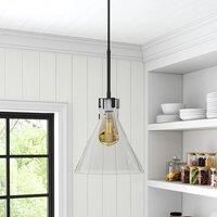 Modern Style Glass Single Light Pendant Light