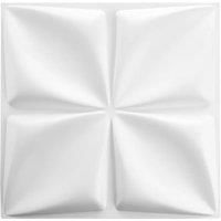 12pcs Decorative 3D Wall Panels White Diamond Design PVC
