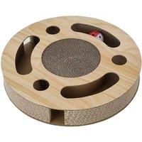 Brown Round Cat Scratching boards with Ball Toy