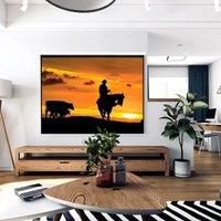 210cm x 147cm 4:3 Manual Pull Down Retractable Projector Screen for Home, Education, and Business