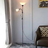 175CM Mother and Child Adjustable Floor Reading Lamp, Black