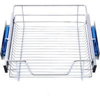 Pull Out Wire Basket Kitchen Cabinet Larder Organizer Cupboard Drawer, 60CM