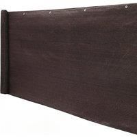 200g/m Garden Privacy Shade Net Wall Screening Netting Balcony Windbreak Fence, Brown 1x50M