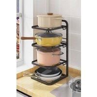 Kitchen Pot Pan Organizer Rack Adjustable Cookware Holder Stand