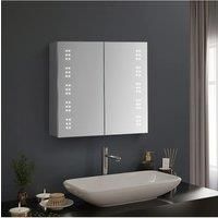 Frameless Double Door LED Bathroom Mirror Cabinet