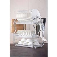 3 Tier Dish Drainer Rack Plate Draining Tray Board Kitchen Washing Storage