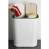 Kitchen 15L Rubbish Dustbin Double Recycling Bin 2 Section