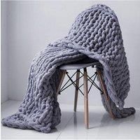Chunky Knit Throw Blanket 100x150cm