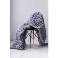 Chunky Knit Throw Blanket 120x150cm
