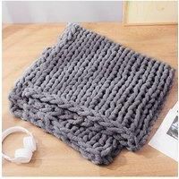 Chunky Knit Throw Blanket 60x60cm