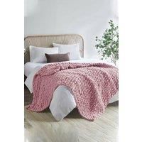 Chunky Knit Throw Blanket 80x100cm